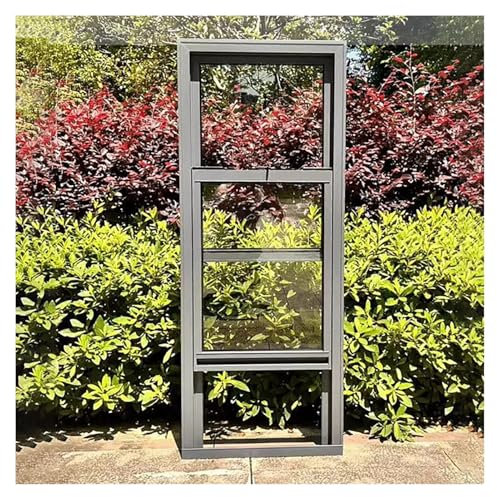 Generisch Konzessionsfenster, vertikal nach Oben verschiebbares Fenster for Imbisswagen, Schiebefenster aus Aluminiumlegierung mit Schloss und 5 mm dickem gehärtetem Glas(27.6x47.2in/70x120cm)