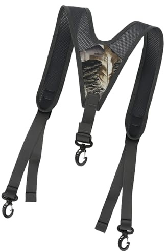 Tirantes para cinturón de trabajo al aire libre, arnés ajustable en Y con 3 accesorios de gancho, ganchos anchos para hombres