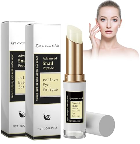 2 barras hidratantes para contorno de ojos, crema antienvejecimiento, contra la hinchazón, reduce las arrugas, reafirmante para delgada, piel seca alrededor de los ojos, nutrir y cuidar