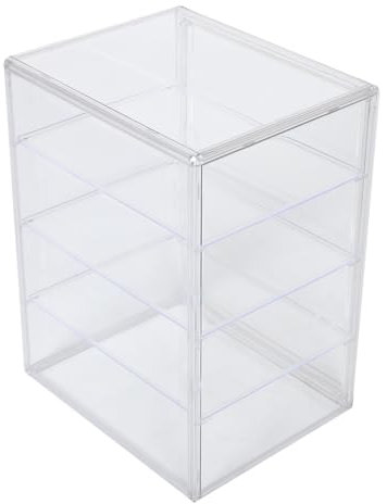 ZUNOXAZ Brotkasten aus Kunststoff 4-lagig mit Magnetischer Tür Transparente Aufbewahrungsbox für Backwaren Flexible Vitrine für Küchenarbeitsplatte Platzsparend und Leicht zu Reinigen
