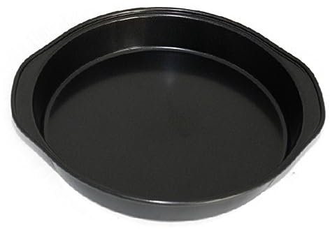 Uonlytech 2pezzi Teglia Pizza in Acciaio Carbonio Antiadherente Per Dolci e Pudding Stampo Forno Resistente e Durevole Per Torte e Pane Veloce