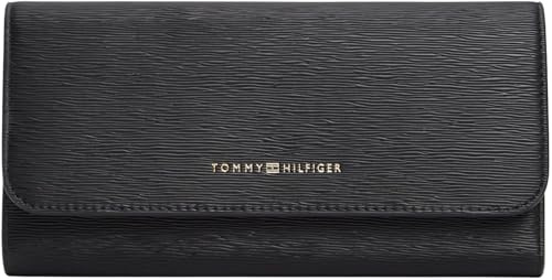 Tommy Hilfiger Damen Geldbörse Modern Flap mit Druckknopf, Schwarz (Black), Einheitsgröße
