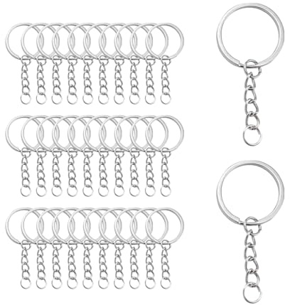 1er Paquet 100 Anneaux Porte Clés 25 Millimètres | Anneaux Porte Clé Anneau Démontables Conviens Pour Porte Clés Accrocher Des Clés Bijoux Artisanal
