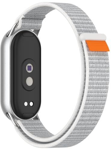 Issinlky Nylon Sportband Kompatibel med Xiaomi Mi Band 8/9/10, Elastisk armband för Xiaomi band 8/9/10