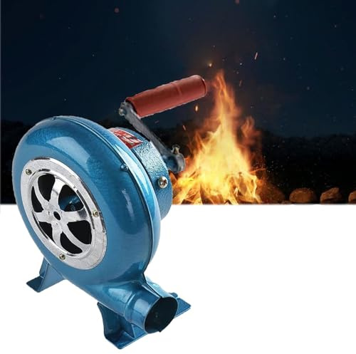 JOUFNING Manuelles Grillluftgebläse Zum Kochen, Handkurbel-Schmiedegebläse, Tragbarer Grill-Feueranzünder, Manuelles Grillgebläse Für Den Außenbereich Mit Handkurbelwerkzeug(120W)