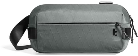 tomtoc X-Pac Sling Bag 2025, Bolso de Hombro y Bandolera para Hombres y Mujeres (3L), Ligero e Impermeable, EDC Crossbody para Nintendo Switch 2 o iPad mini, Ideal para Viaje y Uso Diario, Gris