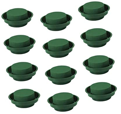 Angoily Cuencos para Arreglos de Flores Diy Absorción Fuerte de Agua para Kit 12 Accesorios de Barro Redondos Verdes para Flores Adecuado para Bodas y Decoración de Eventos