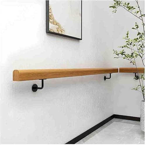 KJoBDwz Pasamanos de Escalera de Madera for Montaje en Pared, pasamanos for escaleras de Interior y Exterior, pasamanos for lofts y Patios. pasamanos para escaleras(80cm)