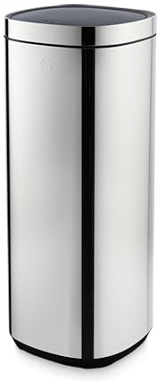 Swan 50L Touch Bin Steel | Simple touch lid system, Fingerprint-resistant finish, Liner retainer ring | Simple touch lid system, Fingerprint-resistant finish, Liner retainer ring