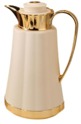MotiveTech Cafetera Y Tetera con Aislamiento árabe para Bebidas Calientes en Casa, Tetera con Aislamiento árabe, Tetera de Vacío para Regalar, Oro Amarillo