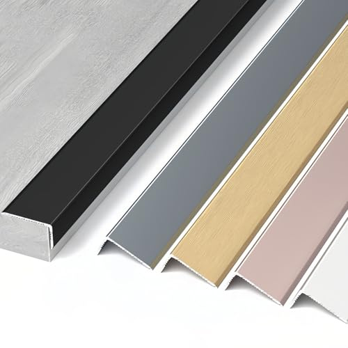 CMJYMX Metalleckenschutz, Innen- Und Außeneckenleiste, L-förmige Übergangsstreifen, Ideal Für Türen, Fenster, Wände, Schränke, Kamine Und Marmorkanten(Silver,1x1.5cm)