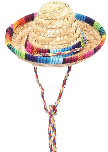 JAMNGHB Mexikaner-Party-Outfit für Kinder und Erwachsene, mit Poncho, Sombrero-Hut, Sonnenbrille, Maracas und Schnurrbart für interaktiven Spaß, Sombrero-Hut-Set