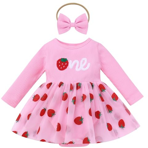 FYMNSI Baby Girls First Birthday Outfit Snowflake Long Sleeve Romper Dress with Bowknot Headband Set Fall Winter Clothes