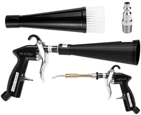 GBKDQQ Pistola de limpieza de aire comprimido, pistola de secado para coche, pistola de soplado en seco, pistola de presión de aire para coche, elimina rápidamente la suciedad y el polvo, funciona con