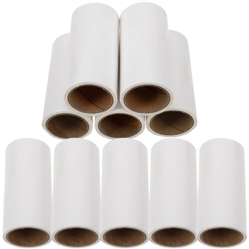 Toyvian Recambios 10 Piezas para Eliminar Polvo y Pelo de Mascotas de Rodillo Quitapelusas Adhesivos de Papel Blanco 600 Hojas en y Viajes