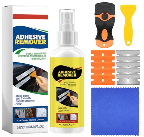 Quita Pegamento Adhesivo 120 ML Aerosol Quitaadhesivos con Raspador