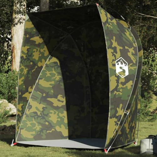 Fisketält, kamouflagemönster, vattentät polyester 185T med PU-beläggning, 150 x 100 x 150 cm, campingtält, bisakstält med bärväska, lätt och vindtät, för fiske och utomhusbruk