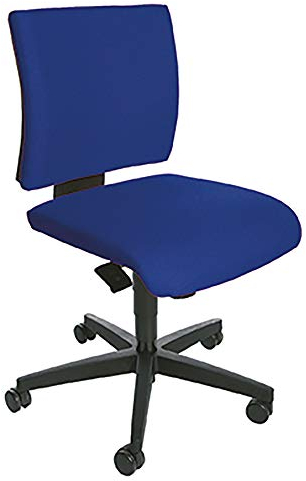 TOPSTAR Bürodrehstuhl Lightstar 10, schwarz, blau, Fußkreuz: Polyamid, Punktsynchronmechanik, Teppichbodenrollen