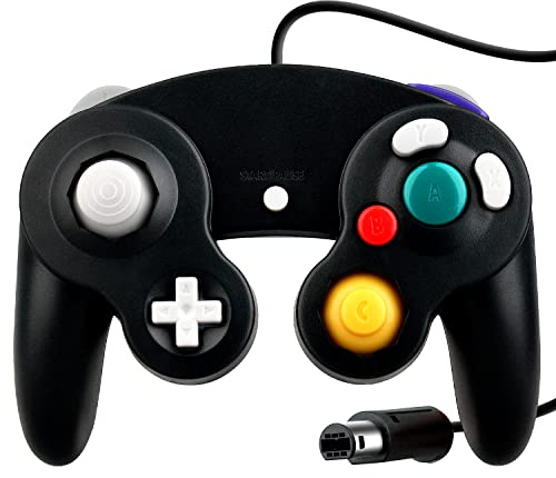 OSTENT Wired Choc Classique Controller Gamepad Joystick Joypad Compatible pour Nintendo GameCube NGC Wii Console Jeux Vidéo Couleur Noir