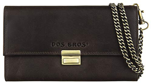 Dos Bros Hunter Premium Profi Leder Kellnerbörse Taxibörse Portemonnaie Kellnerportemonnaie mit Kette DB-031-25 braun