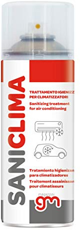 Magazzini GM SANICLIMA, Igienizzante Spray per Climatizzatori di Casa e Auto, gradevolmente profumato a base alcolica 400ml (1 Pz)