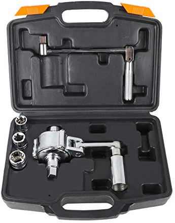 Outil de démontage d'écrous de roue QPKING - Clé dynamométrique anti-détachement - Entraînement 1/2, sortie maximale de 3200 N.M, économie de main-d'œuvre pour écrous têtus, kit avec douilles CR-V 17