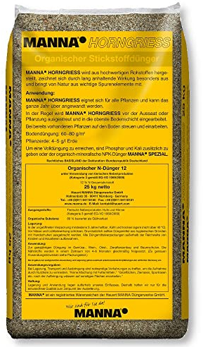 Manna Horngriess organischer Stickstoffdünger 25 kg Ubiversaldünger Blumendünger