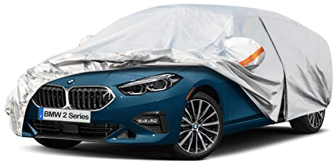 Kayme Autoabdeckung Wasserdicht Atmungsaktiv Passend für 2014-2021 BMW 2er Sedan(F22 F23 F44 G42),Vollgarage Autoplane für Regen Sonne Staub Schutz,Auto Abdeckplane Abdeckung(3-7 Tage liefern)