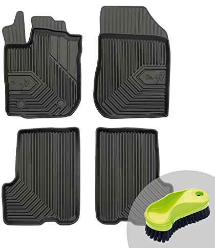 FROGUM No.77 Gummimatten Ganzjahresset von Auto Fußmatten Autofussmatten für Dacia Logan MCV I 2006-2013 | Langlebiges TPE Material