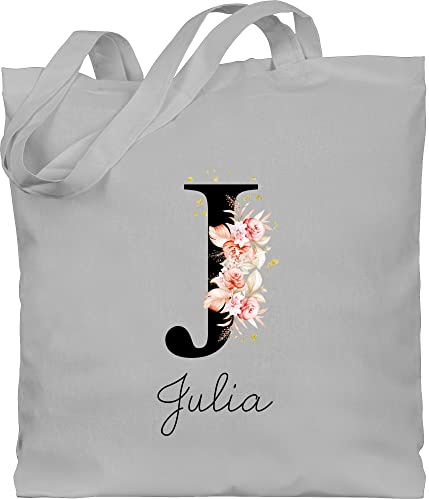 Geschenk mit Namen personalisiert by Shirtracer - Baumwolltasche - Initialen - Buchstabe