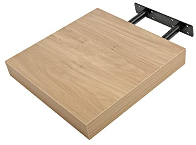 Etrexonline Estante de Pared 25x25x4cm Color Roble, Balda Flotante Pared de Madera Fijación Invisible, Estantes de Almacenamiento Decorativos, Ideal para Salón, Habitación, Pasillo, etc..