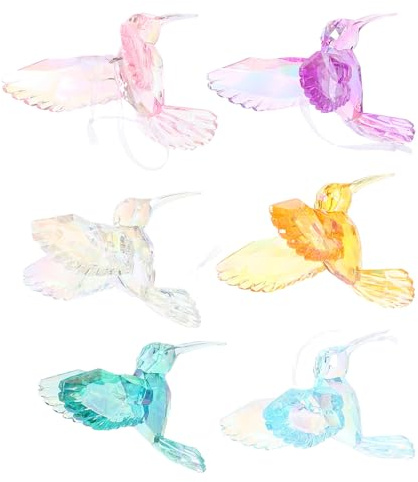 TEHAUX Anhänger Aus Acryl 6 Stück Hängende Ornament Deko Für Fenster Baby- Und Kleinkinderzimmer Wohnzimmer Party Weihnachtsbaum Und Tischdeko