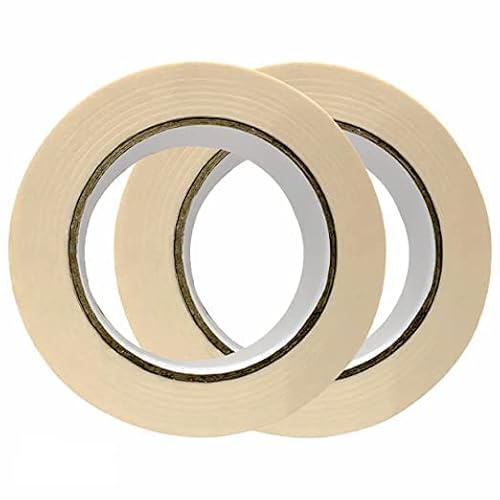 GOROFI Twin Pack Multipurpose Masking Tape- 50 Metre Rolls - Painting & Decorating Strong Adhesive Tape - 2 ROLLS (24mm x 50m)