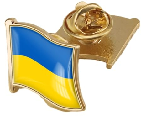 Brosche Mit Ukraine-Flagge – Ukrainische Abzeichen, Anstecknadeln, Nationalflaggen-Knopf, Patriotische Anstecknadel, Zubehör Für Kleidung, Taschen, Pullover, Hemd, Rucksack, 19 X 18 Mm, Wie Abgeb