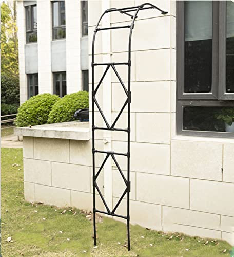 Arche de jardin Mariage Arche Tonnelle de jardin en métal, support de fleurs, arche de jardin demi-côté, arche de roses, tuyau en acier PE recouvert de plastique, pour plantes grimpantes, roses, vign