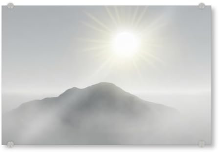 artboxONE Acrylglasbild 60x40 cm Natur Sonne über den Bergen Bild hinter Acrylglas - Bild Natur Berg Erde