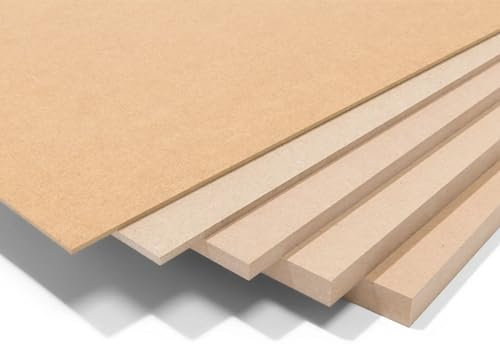 highdecora MDF Board – Cut to Size Wood Panels for Shelving, DIY, Furniture & Wall Use | Smooth Raw Sheet for Crafts, Plasterboard Projects & Loft Boards Support – (9mm H100–1000 x W100–600)