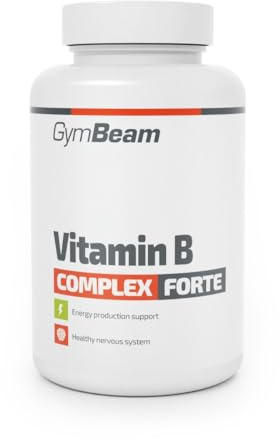 GymBeam Vitamina B Complex Forte – Vitamine B Essenziali con B10 – Supporto per Sistema Nervoso, Cuore, Psiche, Difese Immunitarie – Salute di Occhi, Pelle e Capelli – Alta Dose Giornaliera, 90 tabs