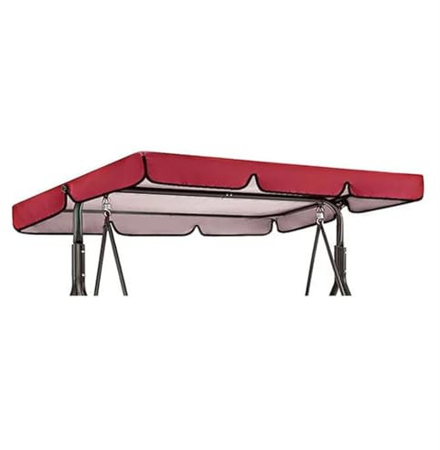 OZLCUA Sustitución del Toldo del Columpio Cubierta de toldo abatible de 190T, Cubierta de Repuesto for toldo abatible Impermeable for jardín Cubierta De Toldo para Columpio(Red 164x114x15cm)