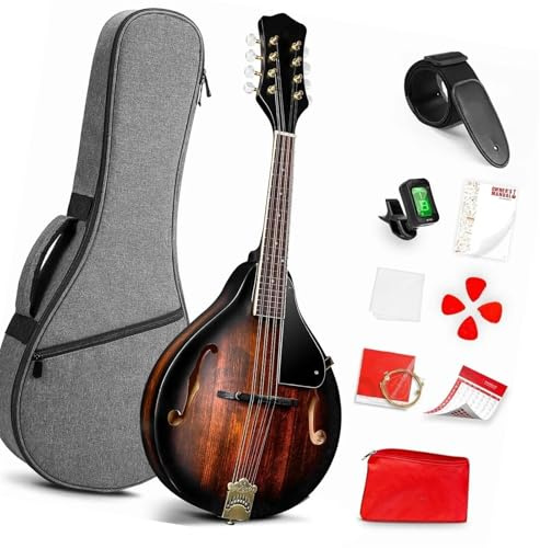 Mandolins Instrument for Adults Mandolin Instrument Acoustic Solid Spruce Top 8 String Mandolin For Beginners Adult