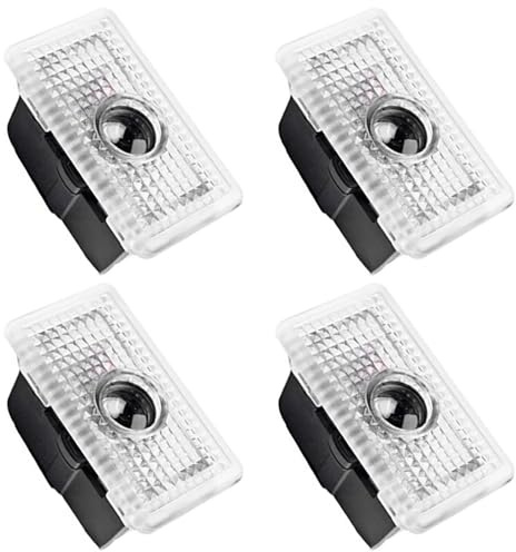 4 PCS Car HD Ground Lights, Welcome Lights, Projection Light, Car Door Light with Logo, Door Projector, Puddle LED Compatible With Most Sedans And New Energy Vehicles