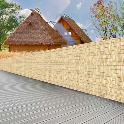 Paravento decorativo da giardino in bambù, per esterni, per balcone, colore nero naturale, disponibile in 70, 80, 120, 130 cm, perfetto per la privacy e il miglioramento estetico.