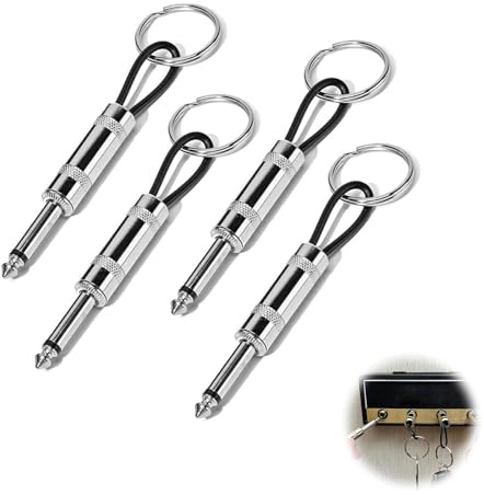 4PCS M/arshall Porte-clés mural Jack Rack 2.0 JCM800 guitare Keychain, amateurs de musique, cadeaux pour les amateurs de musique