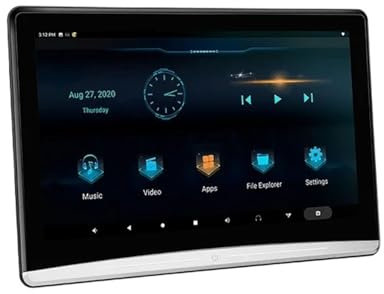 IUBGFTO Headrest TV Monitor 13.3 Inch Car 4K Display Multifunction Tablet Touch Screen Player Video Music Bluetooth HDMI (13.3(4g 64g) 1 Pc)