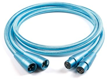 SKW Cavo Microfono XLR Maschio a Femmina 1.5m, per Studio, PA, Regia e Collegamenti Audio Professionali(1 Pair/Coppia)