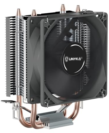 UNYKAch Disipador CPU UNYCOOL H20, Compacto 2 Headpipes 7 Aspas, Ventilador PWM Silencioso, Multisocket Intel y AMD