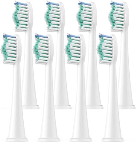 Têtes De Brosse À Dents De Rechange (4/8/12/16 Pièces) Compatibles Avec Phili Sonic Care Et Autres Brosses À Dents Électriques À Clipser(8pcs white)