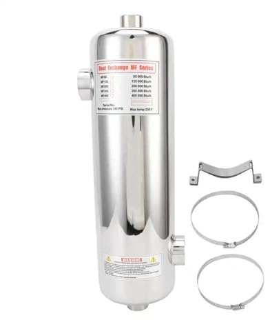 YXZKJZJ 60/40KW Pool-Wärmetauscher Edelstahl-Flüssigkeitsheizung for Spa-Solar-Poolheizung Schwimmbad-Thermostat-Umwälzheizung Effiziente Heizung(60KW)
