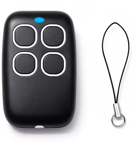 Mando Garaje Universal 4 en 1 250-913MHz, Clonador para Puerta de Garaje y Sistemas de Automatización, Programación por Aprendizaje Automático, Rolling Code Código Fijo, Blanco