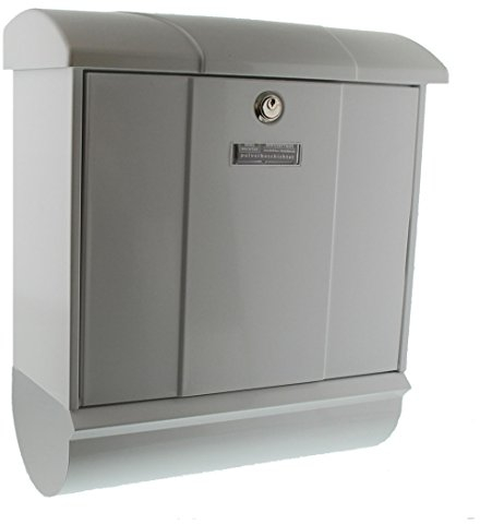 BURG-WÄCHTER, Boîte aux Lettres avec Boîte à journal Intégré, Format de Fente : A4, Norme UE EN 13724, Acier Galvanisé, Olymp-Set 91600 W, Blanc
